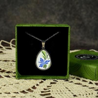 Bleuet pendentif goutte en vaisselle par mg